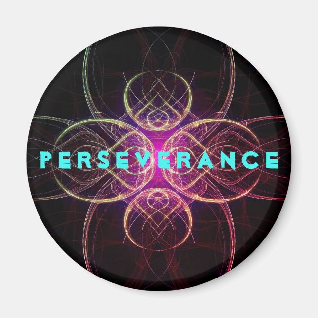 Perseverance Lila Fantasy Medallion Magnet (Framsidan)