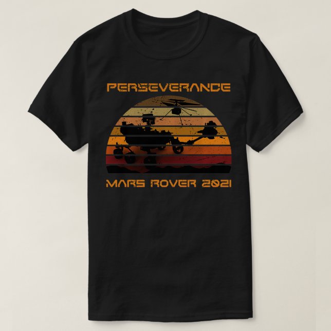 Perseverance Mars Rover 2021 Ingenuity Retro Vinta T Shirt (Design framsida)