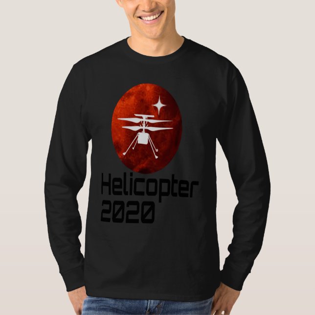 Perseverance Mars Rover Helicopter Ingenuity Landi T Shirt (Framsida)