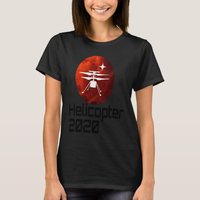 Perseverance Mars Rover Helicopter Ingenuity Landi T Shirt (Framsida)