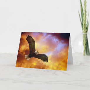 Perseverance-Örnen i Firey moln förbigår Notecard Kort