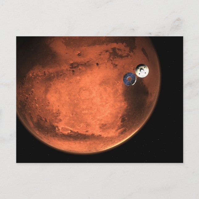 Perseverance Rover kastar sin kryssningsfas. Vykort (Framsida)