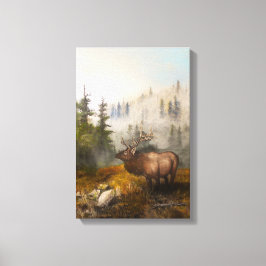 "Perseverance The Elk" 12"x18" [brighter/smaller] Canvastryck
