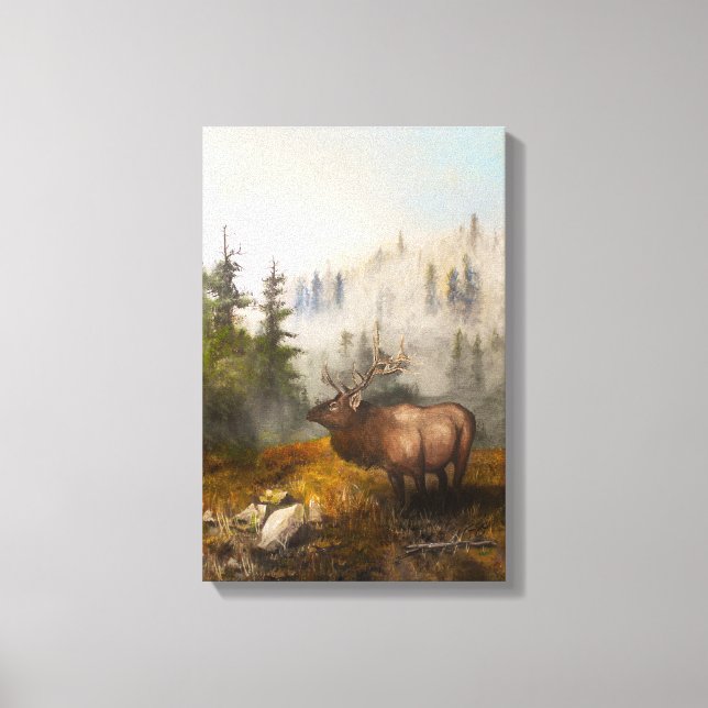 "Perseverance The Elk" 12"x18" [brighter/smaller] Canvastryck (Framsida)