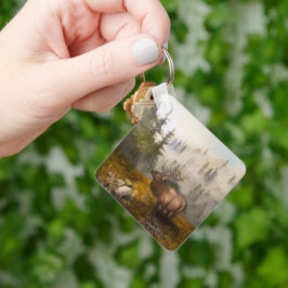 "Perseverance The Elk" Cabin Nyckelring