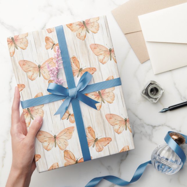 Persfjärilar Födelsedag Presentpapper (Gifting)