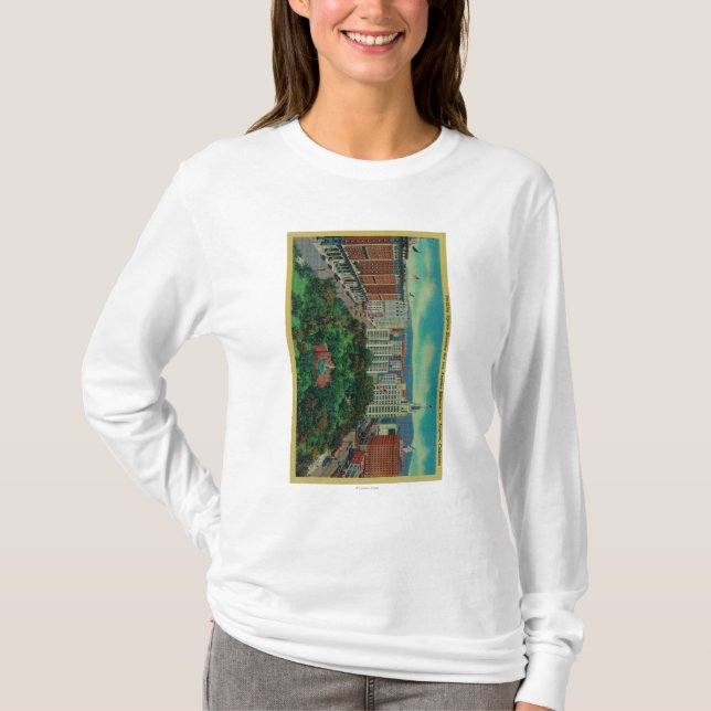 Pershing kvadrerar visning Los Angeles T Shirt (Framsida)