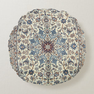 Persia Dusty Blue Grått Grått-accent Rund Kudde