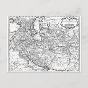 Persia Karta 1724 Vykort