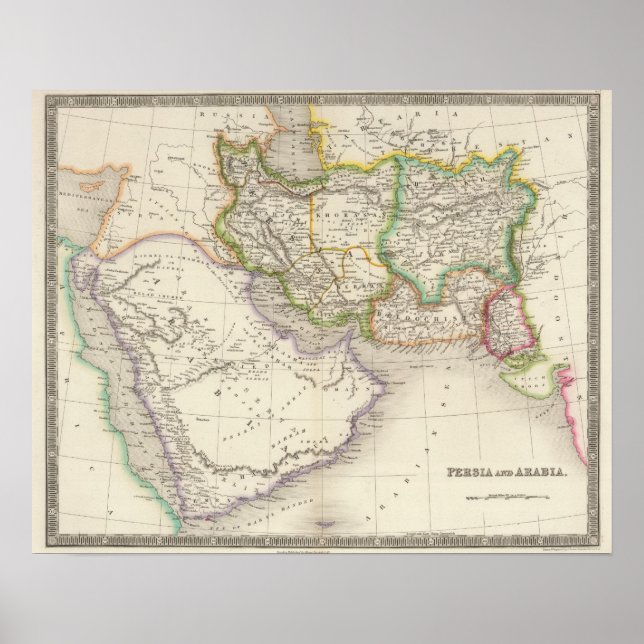 Persia och Arabia Poster (Framsidan)