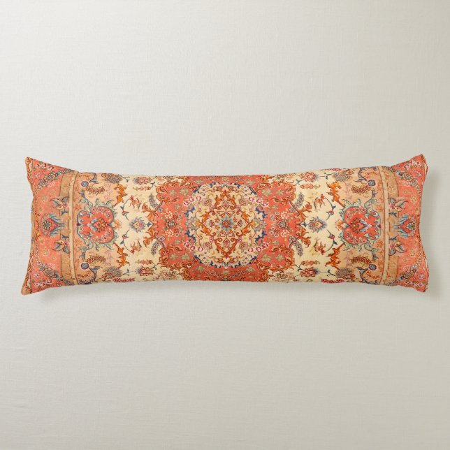 Persia Tabriz Dusty Tan Red   Kroppskudde (Framsidan)