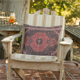 Persian Antique Vintage Red Östra Daccent Matta Kudde