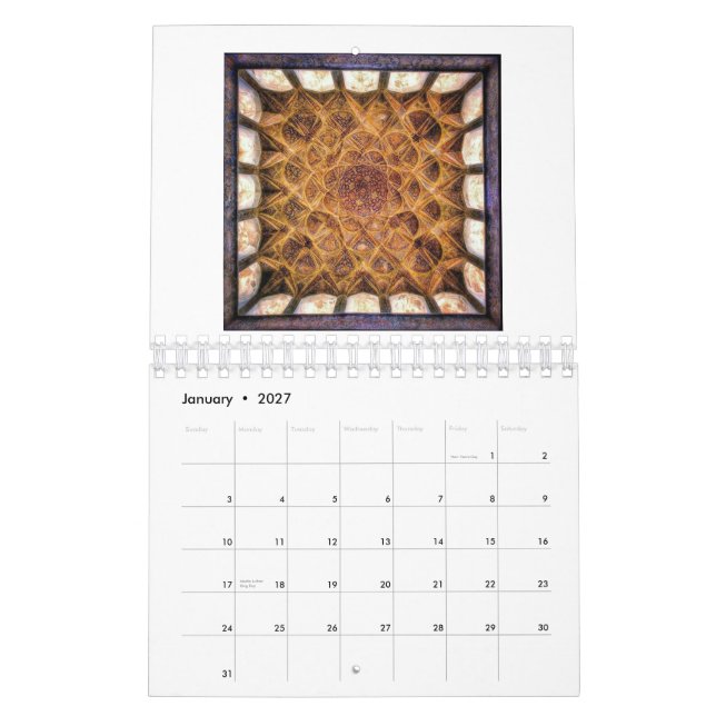 Persian Architecture Calendar Kalender (Jan 2027)