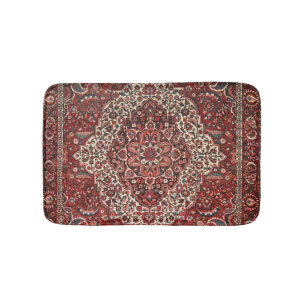 Persian Bakhtiari Deep Mörk Red Tan  Badrumsmatta