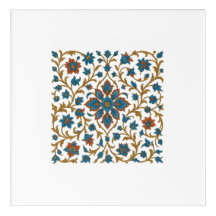 Persian Blommigt Ornament Acrylic Art