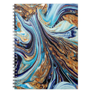 Persian Blue Agate: Oriental Luxurious Struktur Anteckningsbok