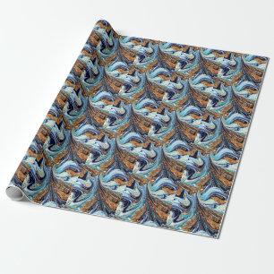 Persian Blue Agate: Oriental Luxurious Struktur Presentpapper