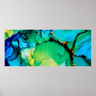 PERSIAN BLUE, chartreuse grönt. Mycket vacker kons Poster