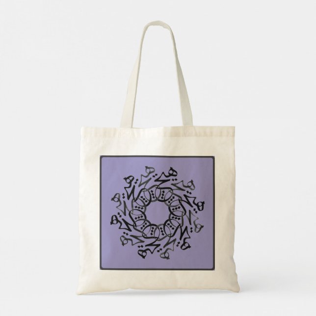 Persian Calligraphy Tote Bag Tygkasse (Baksida)