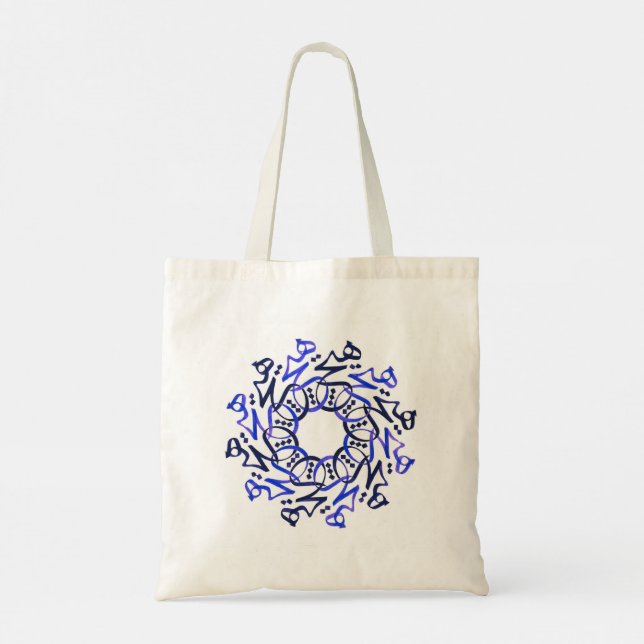Persian Calligraphy Tote Bag Tygkasse (Baksida)