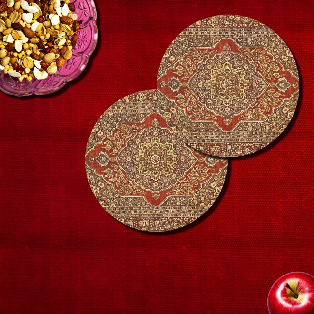 Persian Carpet look - Tabris Underlägg Papper Rund (Skapare uppladdad)