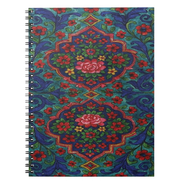 Persian Carpet Pattern Notebook – Elegant Traditio Anteckningsbok (Framsidan)