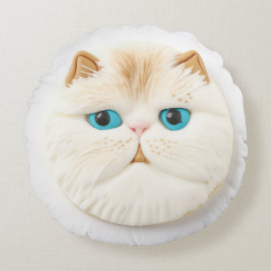 Persian Cat 3D Inspired Rund Kudde