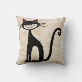 Persian Cat Black and White Kilim Cushions Kudde
