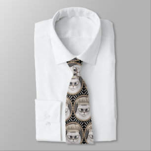 Persian Cat Chef Neck Tie Slips