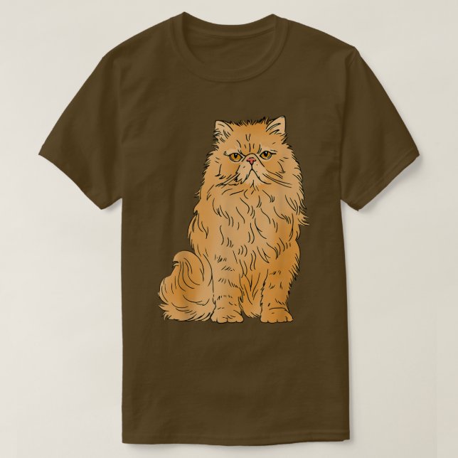 Persian Cat Design Leave Me Alone Cat Angry Persia T Shirt (Design framsida)