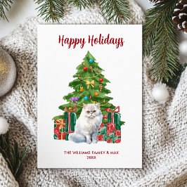 Persian Cat Family jul Julkort