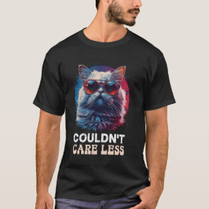 Persian Cat Funny KUNDE INTE CARE LESS Coola Vinta T Shirt