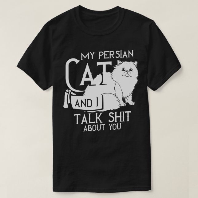 Persian Cat Gift Kitten Owner Älskare T Shirt (Design framsida)
