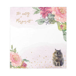 Persian Cat Illustration Rosa Girl Girl Daily Acti Anteckningsblock