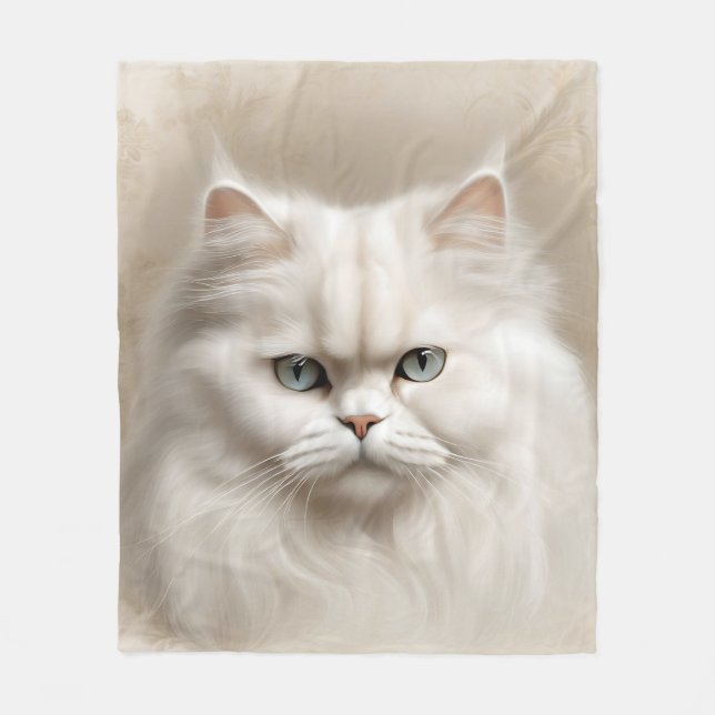 Persian Cat Kattdjur Elegant Fleecefilt (Framsidan)
