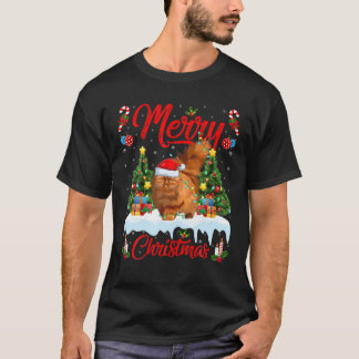 Persian Cat Lover Julafton Lighting Santa Persian  T Shirt