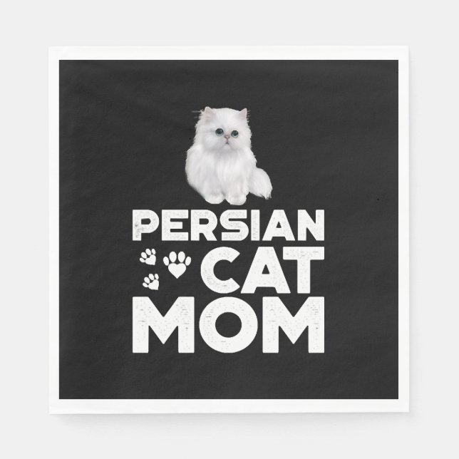 Persian Cat Mamma Shirt I Female Cat Owner Persian Pappersservett (Framsidan)