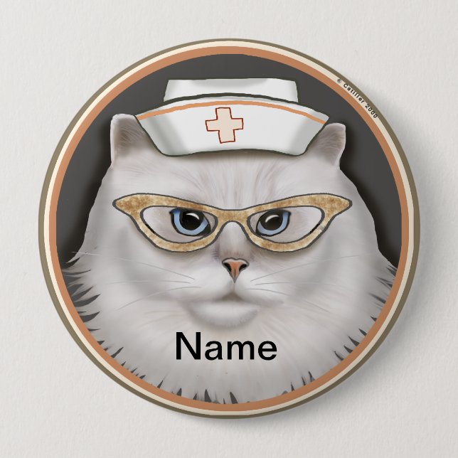 Persian cat nurse  knapp (Framsida)
