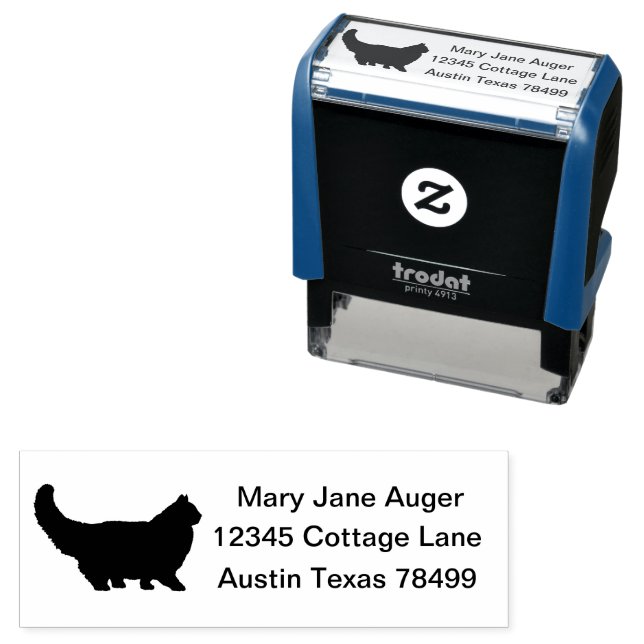 Persian Cat Personlig Självfärgande Stämpel (In Situ)