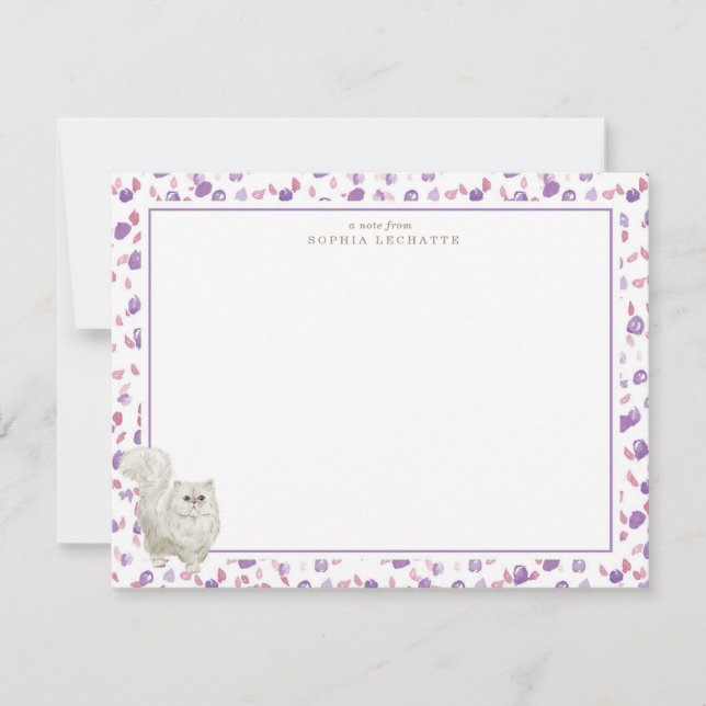 Persian Cat Personlig Stationery Anteckningskort (Framsida)