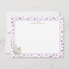 Persian Cat Personlig Stationery Anteckningskort