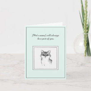 Persian Cat Pet Sympathy Foleting Card Kort