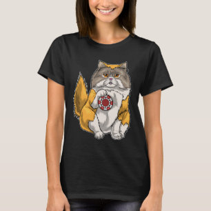 Persian cat Poker Poker chip T Shirt
