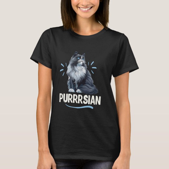 Persian Cat PURRSIAN Funny Persian Cats Owner T Shirt (Framsida)