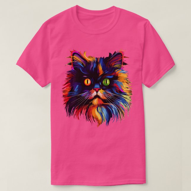Persian Cat Smiling T Shirt (Design framsida)