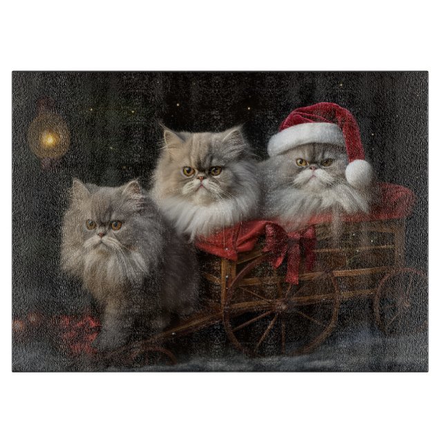 Persian Cat Snowy Sleigh-juldekretet (Framsidan)