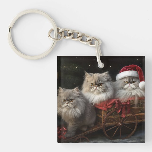 Persian Cat Snowy Sleigh-juldekretet (Framsidan)