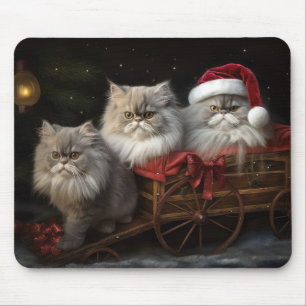 Persian Cat Snowy Sleigh-juldekretet Musmatta