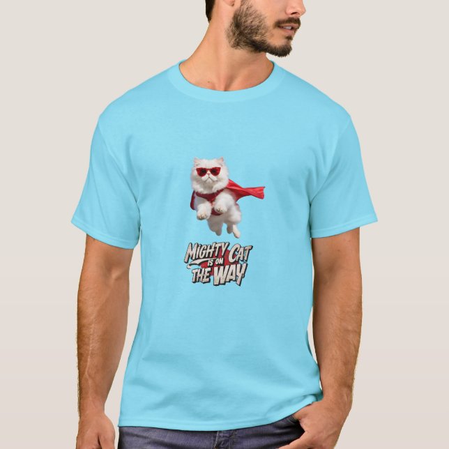 Persian Cat Superhjälten T Shirt (Framsida)