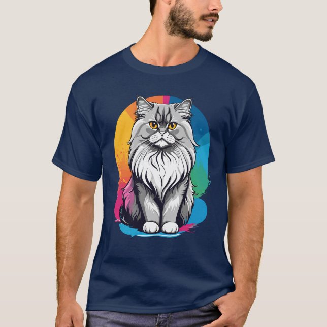 Persian Cat T Shirt (Framsida)